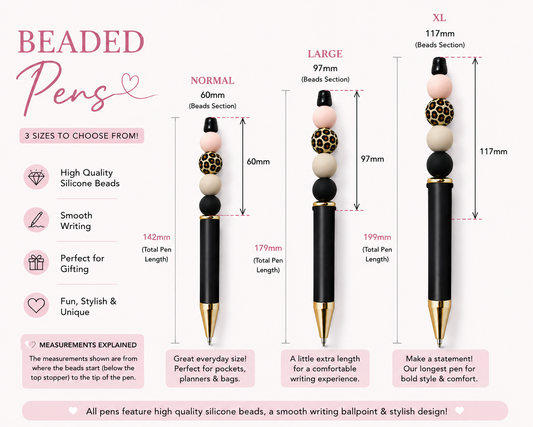 Beaded Pen (3 sizes) | Handmade Made-to-Order Statement Pen