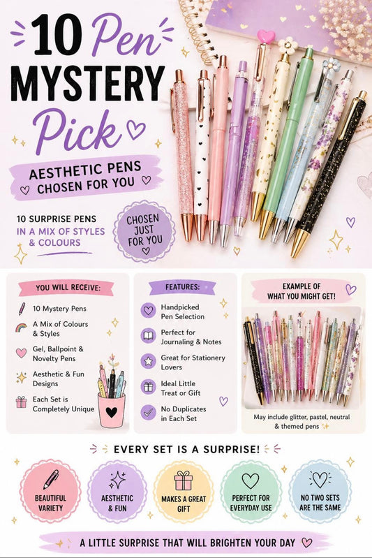 Mystery Pen Bag | 10 Surprise Pens and goodies