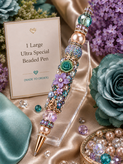 XL Ultra Beaded Pen | Handmade Made-to-Order Statement Pen