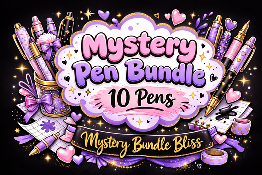 Mystery Pen Bundle | 10 Surprise Pens, Stickers + Free Gift
